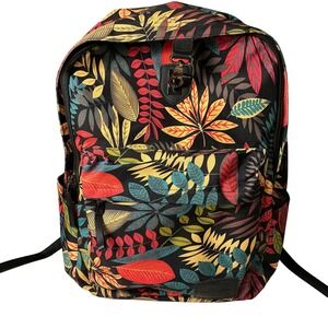 Kinmac Leaf Print Backpack Travel School Bag Daypack Bookbag Rucksack